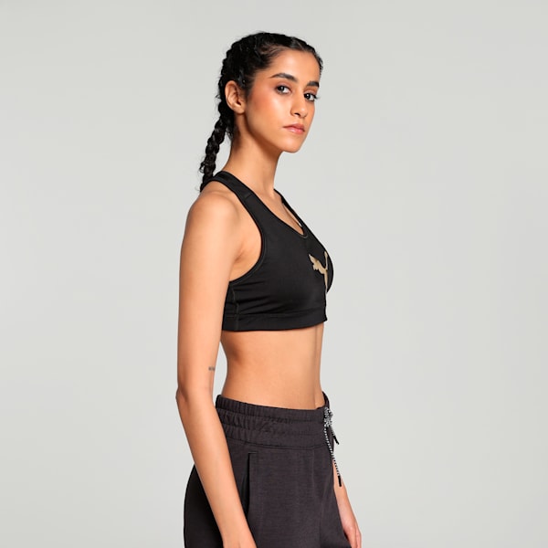 4Keeps Graphic Women's Training Bra, PUMA Black, extralarge-IND