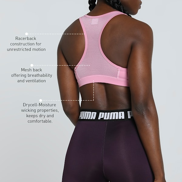 Mesh Panel Women's Sports Training Bra, Mauved Out, extralarge-IND