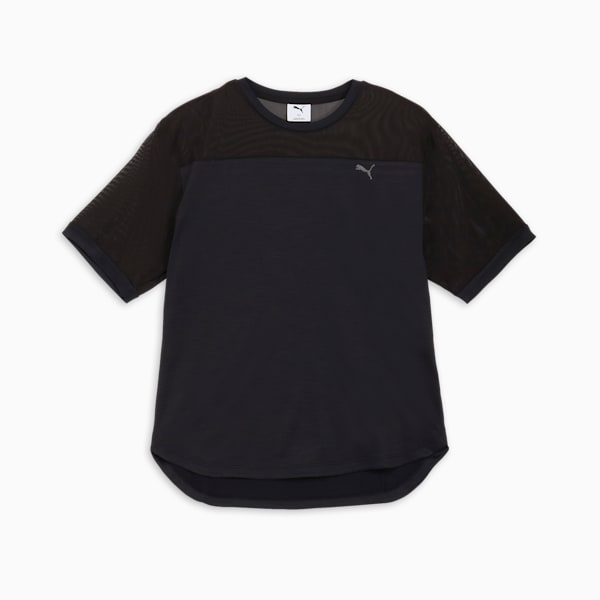 ウィメンズ ヨガ スタジオ ベーシック 半袖 Tシャツ, PUMA Black, extralarge-JPN