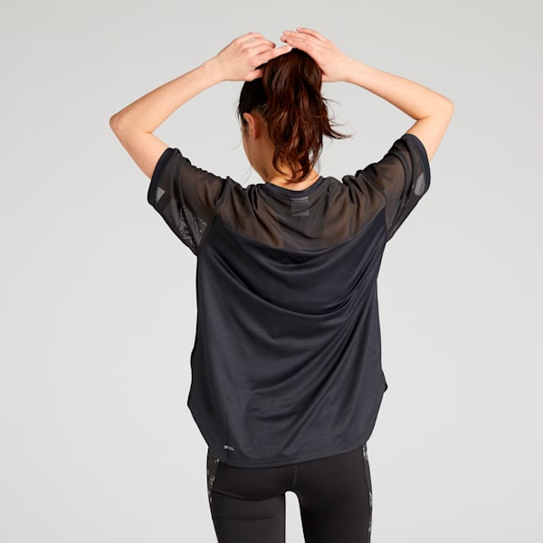 ウィメンズ ヨガ スタジオ ベーシック 半袖 Tシャツ, PUMA Black, extralarge-JPN