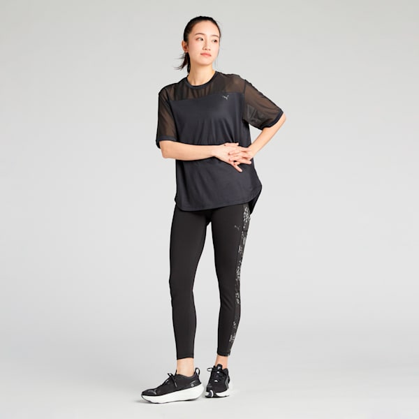 ウィメンズ ヨガ スタジオ ベーシック 半袖 Tシャツ, PUMA Black, extralarge-JPN