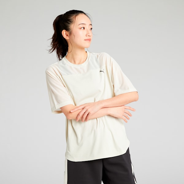 ウィメンズ ヨガ スタジオ ベーシック 半袖 Tシャツ, Alpine Snow, extralarge-JPN