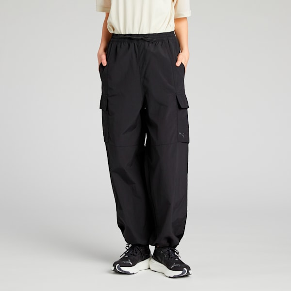 ウィメンズ トレーニング トレイン エッジ ウーブン パンツ, PUMA Black, extralarge-JPN