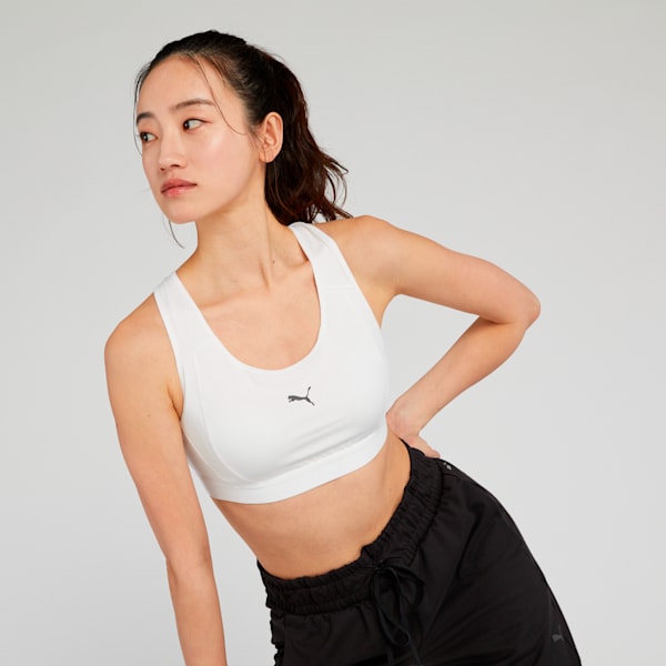 ウィメンズ トレーニング スポーツ ブラトップ ミディアムサポート, PUMA White, extralarge-JPN
