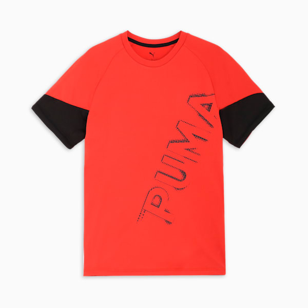 メンズ トレーニング TAD 半袖 Tシャツ, Red Fire, extralarge-JPN