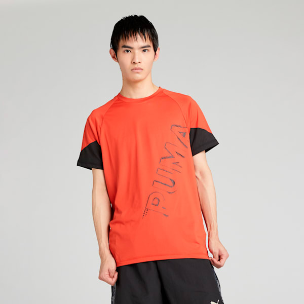 メンズ トレーニング TAD 半袖 Tシャツ, Red Fire, extralarge-JPN