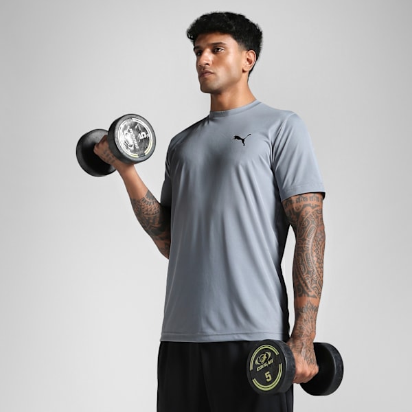 Performance Solid Men's Everyday Comfort T-shirt, Cool Mid Gray, extralarge-IND
