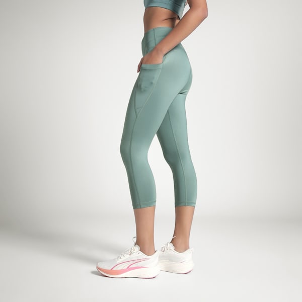 Train All Day Women's 3/4 Training Tights, Green Moon, extralarge-IND