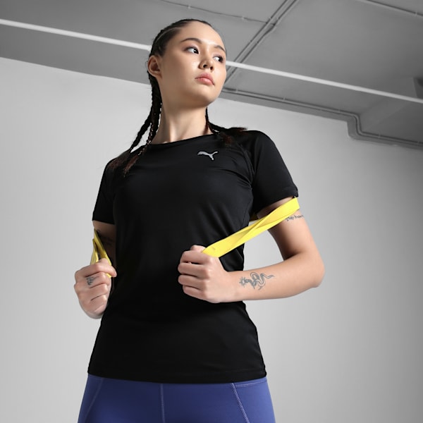 Train All Day Women's Crew Neck Slim Fit Training T-shirt, PUMA Black, extralarge-IND