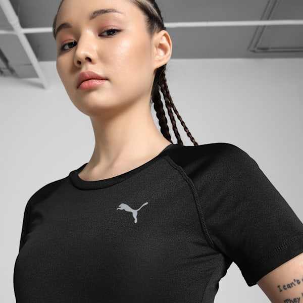 Train All Day Women's Crew Neck Slim Fit Training T-shirt, PUMA Black, extralarge-IND