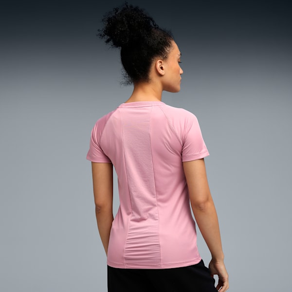 Train All Day Women's Crew Neck Slim Fit Training T-shirt, Poised Pink, extralarge-IND