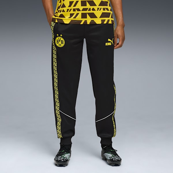 BVB KING Anthem Football Pants Men, PUMA Black-Faster Yellow, extralarge