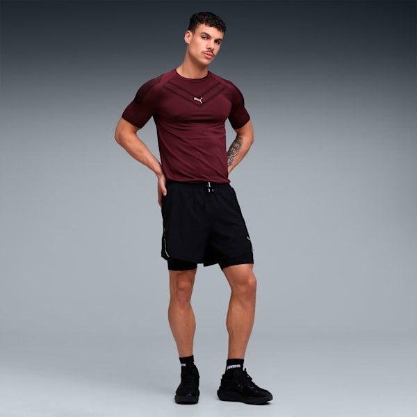 Jacquard Men's Training T-Shirt, Ruby Shimmer, extralarge-IND