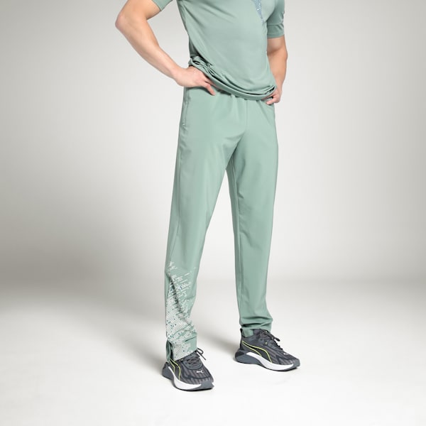 Men's M TRAIN Slim Fit Training Pants, Green Moon, extralarge-IND