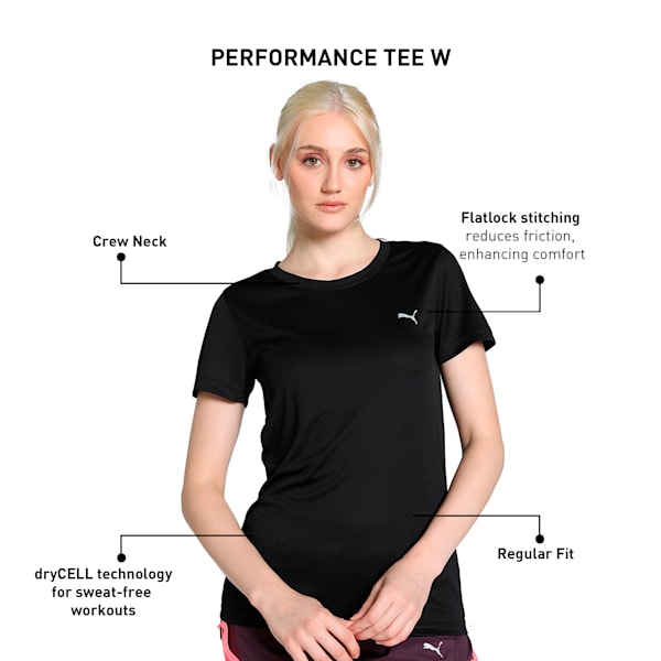 Women's Training Tee, Puma Black, extralarge-IND
