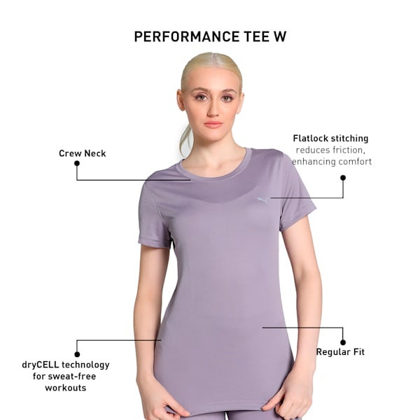 Women's Training Tee, Pale Plum, extralarge-IND