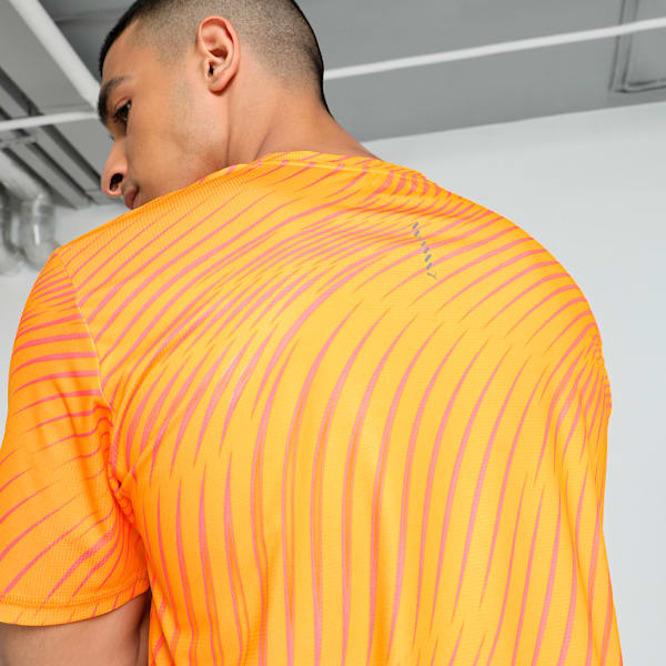 RUN FAVORITE Printed Men's Short Sleeve Running Tee, Sun Stream-Q3 Print, extralarge-IND