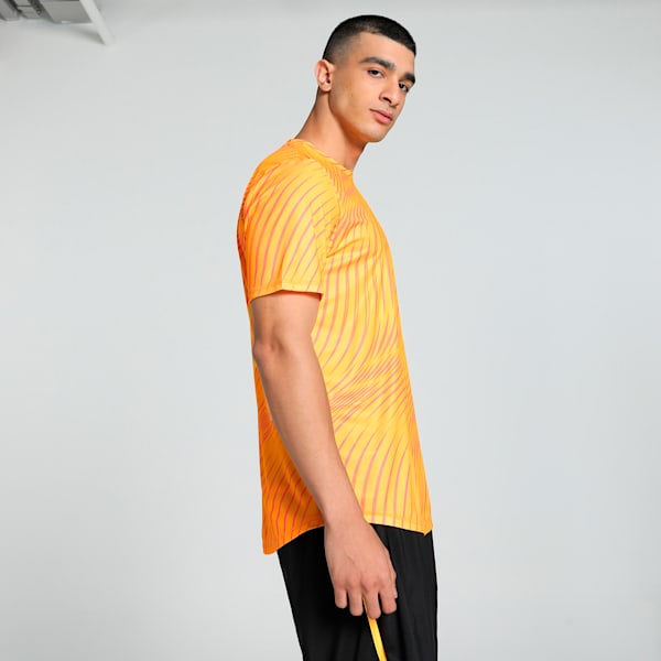 RUN FAVORITE Printed Men's Short Sleeve Running Tee, Sun Stream-Q3 Print, extralarge-IND