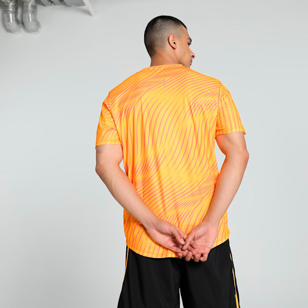 RUN FAVORITE Printed Men's Short Sleeve Running Tee, Sun Stream-Q3 Print, extralarge-IND