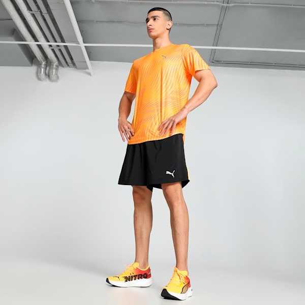 RUN FAVORITE Printed Men's Short Sleeve Running Tee, Sun Stream-Q3 Print, extralarge-IND