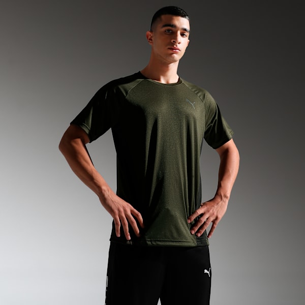 Train All Day Men's Slim Fit Training Tee, Dark Olive, extralarge-IND