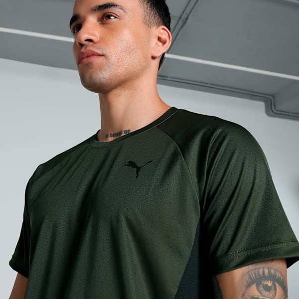 Train All Day Men's Slim Fit Training Tee, Dark Olive, extralarge-IND