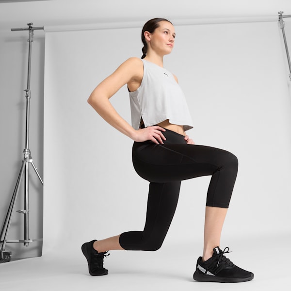 Train All Day ESSENTIALS Women's High-Waisted Capri Training Tights, PUMA Black, extralarge