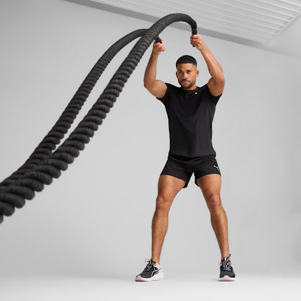 Train All Day Essentials Poly Texture Tee Men, PUMA Black, extralarge-GBR