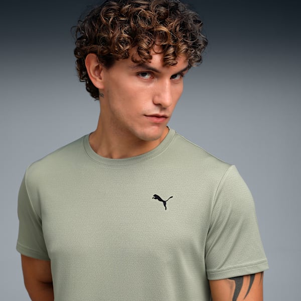 Train All Day Poly Texture Men's Training Tee, Lux Army, extralarge-IND