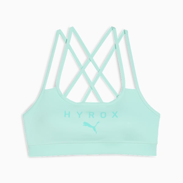 PUMA x HYROX MOVE Women's Strappy Training Bra, Mint Melt, extralarge-IND