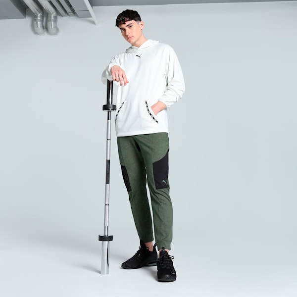 TRAIN CLOUDSPUN Men's Training Pants, Dark Olive-puma black, extralarge-IND