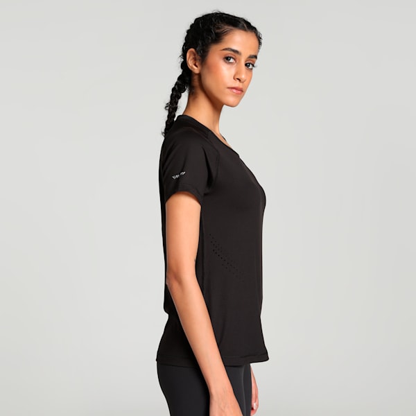 RUN Cloudspun Women's Slim Fit Running Tee, PUMA Black, extralarge-IND