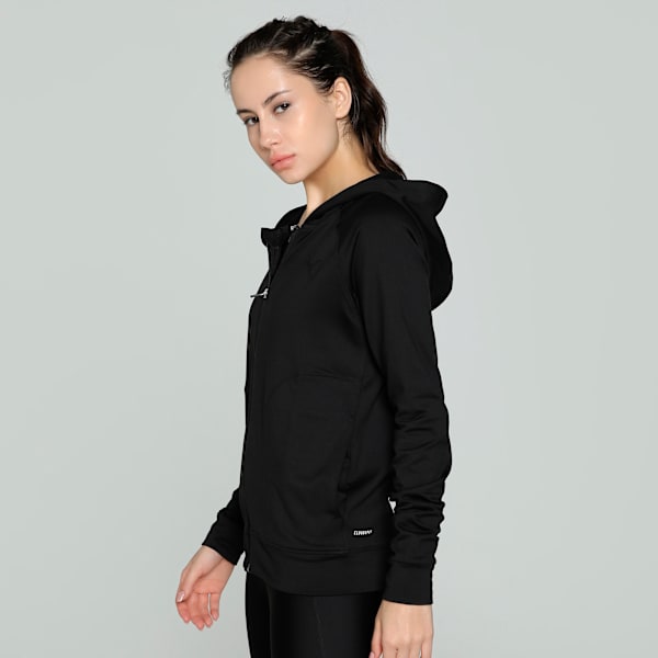 Women's Cloudspun Slim Fit Training Jacket, PUMA Black, extralarge-IND