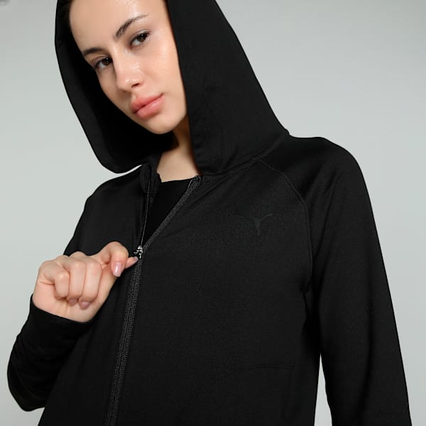 Women's Cloudspun Slim Fit Training Jacket, PUMA Black, extralarge-IND