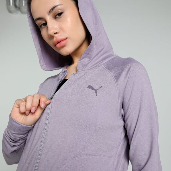 Women's Cloudspun Slim Fit Training Jacket, Pale Plum, extralarge-IND