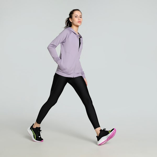 Women's Cloudspun Slim Fit Training Jacket, Pale Plum, extralarge-IND