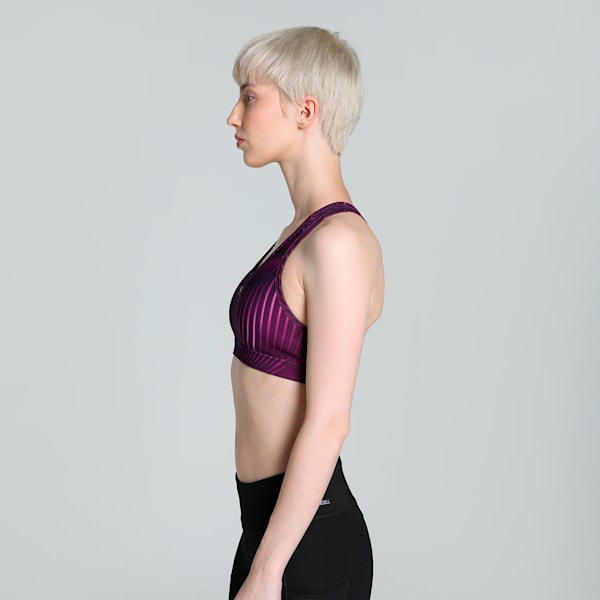 4KEEPS Women's Training Sports Bra, Midnight Plum-Run AOP, extralarge-IND
