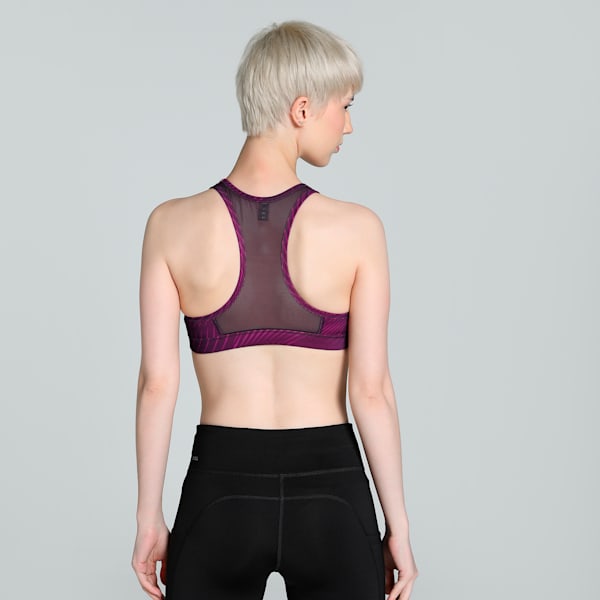 4KEEPS Women's Training Sports Bra, Midnight Plum-Run AOP, extralarge-IND