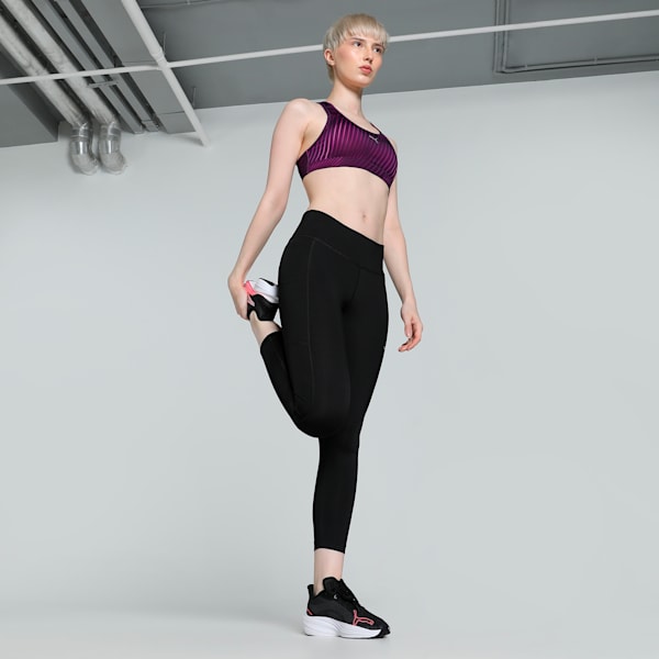 4KEEPS Women's Training Sports Bra, Midnight Plum-Run AOP, extralarge-IND