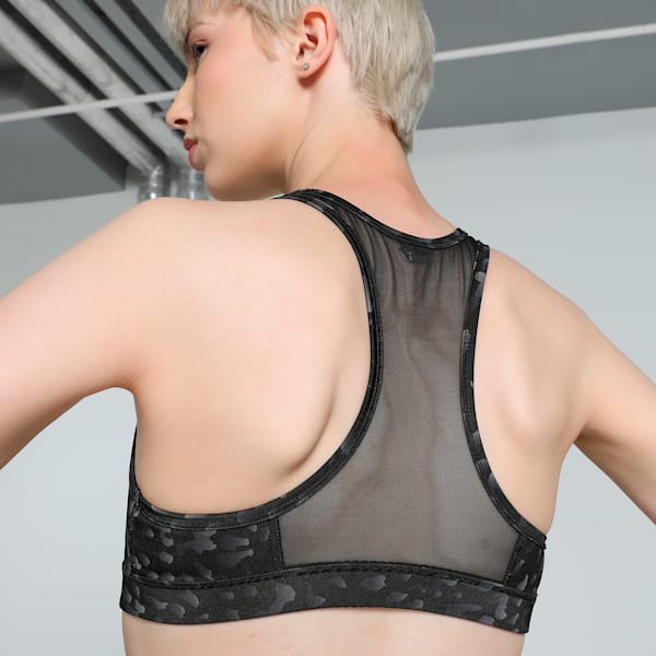 4KEEPS Women's Training Sports Bra, PUMA Black-Skin AOP, extralarge-IND