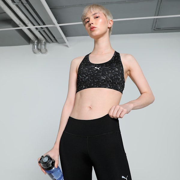 4KEEPS Women's Training Sports Bra, PUMA Black-Skin AOP, extralarge-IND