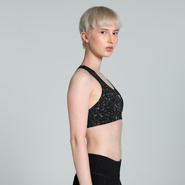 4KEEPS Women's Training Sports Bra, PUMA Black-Skin AOP, extralarge-IND