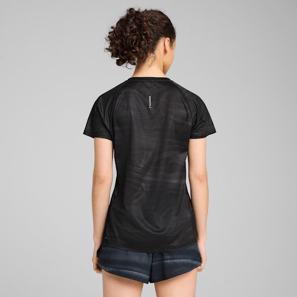 ウィメンズ ランニング ラン ヴェロシティ AOP 半袖 Tシャツ, PUMA Black, extralarge-JPN