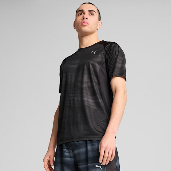 メンズ ランニング ラン ヴェロシティ AOP 半袖 Tシャツ, PUMA Black, extralarge-JPN