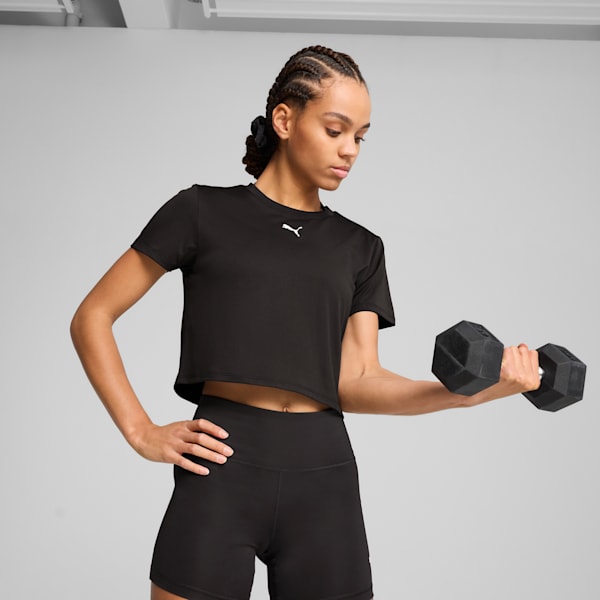 ウィメンズ トレーニング TAD エッセンシャル ベビー 半袖 Tシャツ, PUMA Black, extralarge-JPN