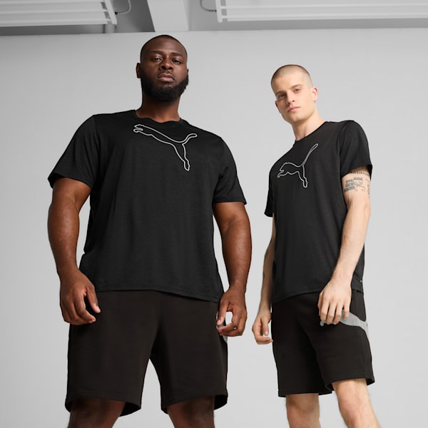 メンズ トレーニング TAD エッセンシャル ヘザー キャット 半袖 Tシャツ, PUMA Black Heather, extralarge-JPN