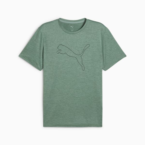 メンズ トレーニング TAD エッセンシャル ヘザー キャット 半袖 Tシャツ, Green Moon Heather, extralarge-JPN