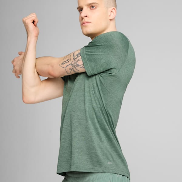 メンズ トレーニング TAD エッセンシャル ヘザー キャット 半袖 Tシャツ, Green Moon Heather, extralarge-JPN