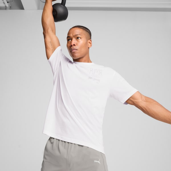 メンズ トレーニング グラフィックス トレイン イラストラティブ 半袖 Tシャツ, PUMA White, extralarge-JPN