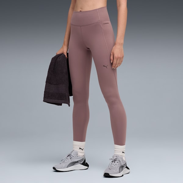 Cloudspun Women's High-Waist, Full Length Training Tights, Raisin, extralarge